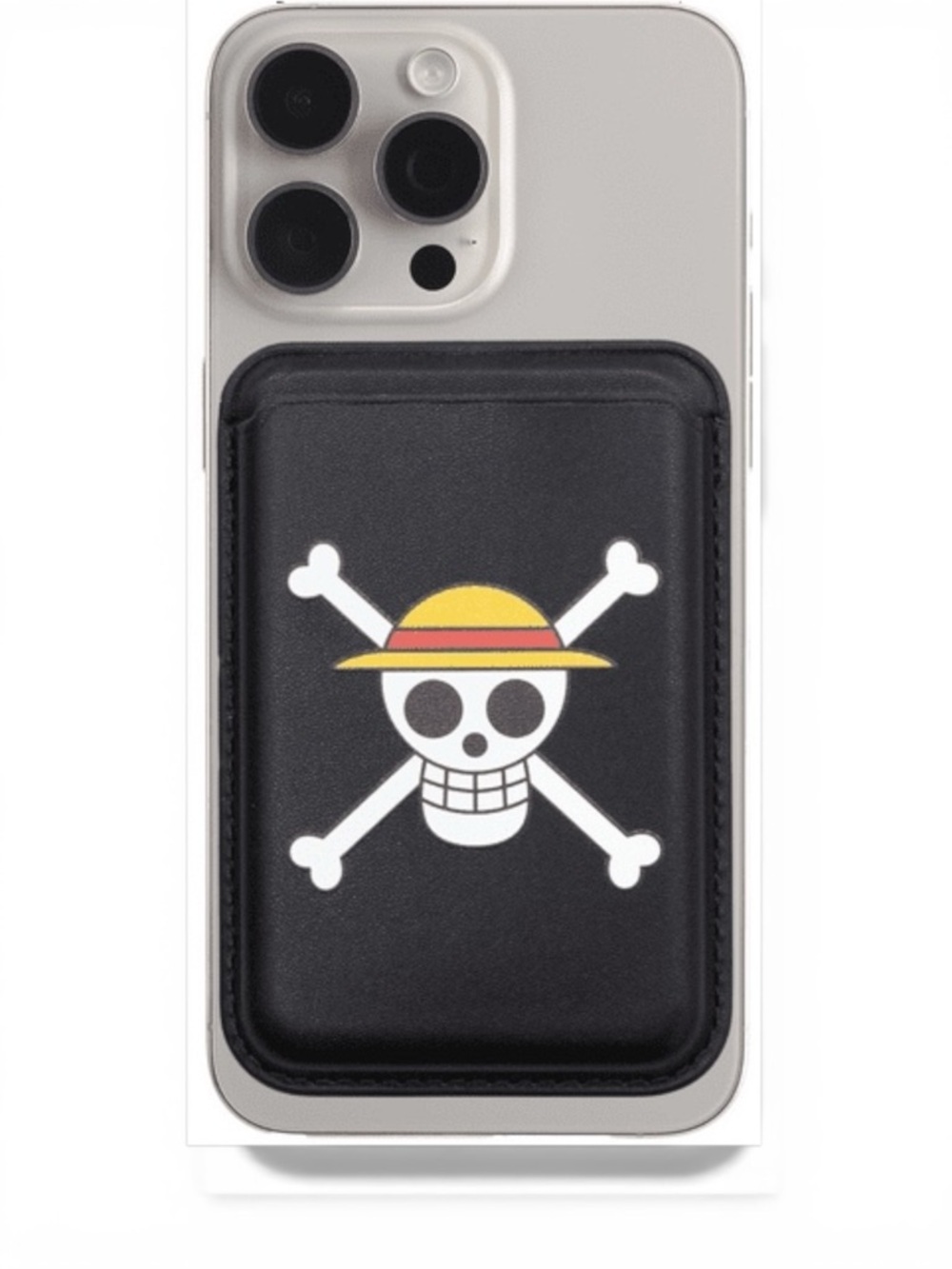 One Piece MagSafe Wallet Straw Hat Jolly Roger CultureFly Magnetic Phone Wallet